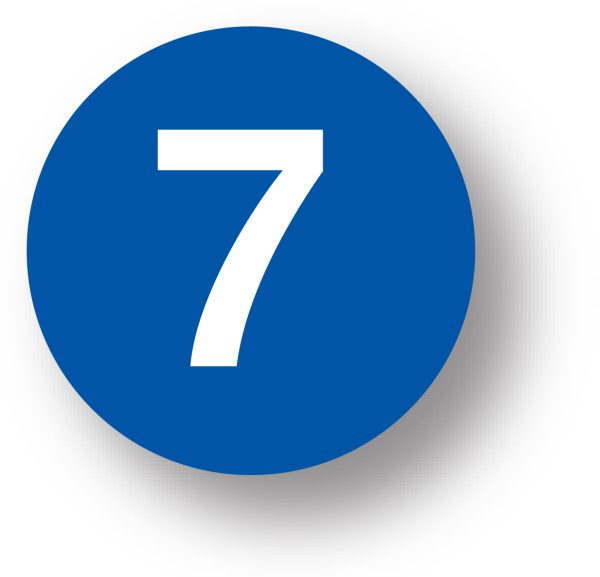 Number 7 Label