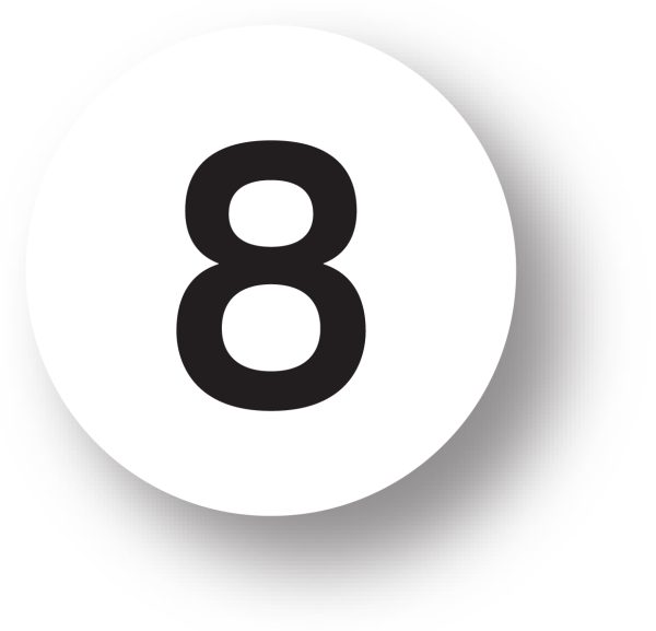 Number 8 Label