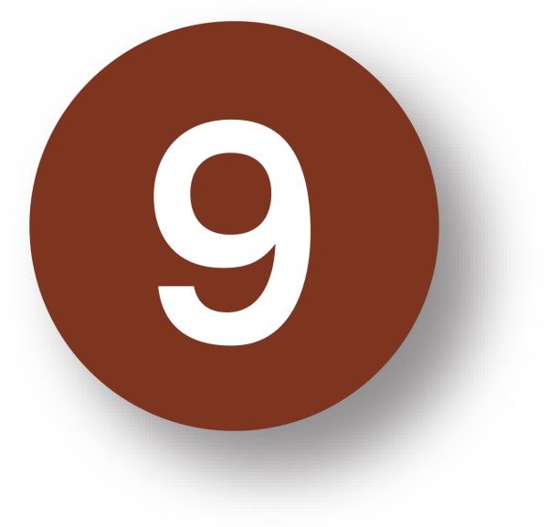 Number 9 Label