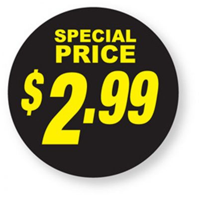 $2.99 special labels