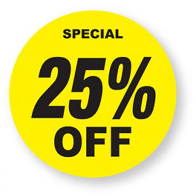 25% Off Label