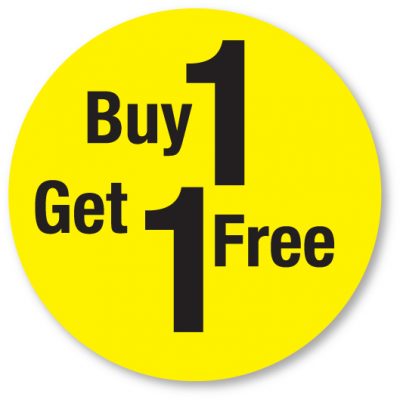 Buy 1-Get 1 free