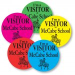 School Visitor Labels