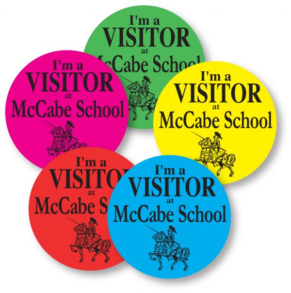 School Visitor Labels