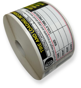 automobile tire information labels