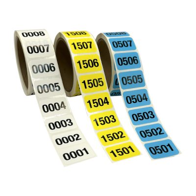 1.5" x 1" Consecutive Number Labels