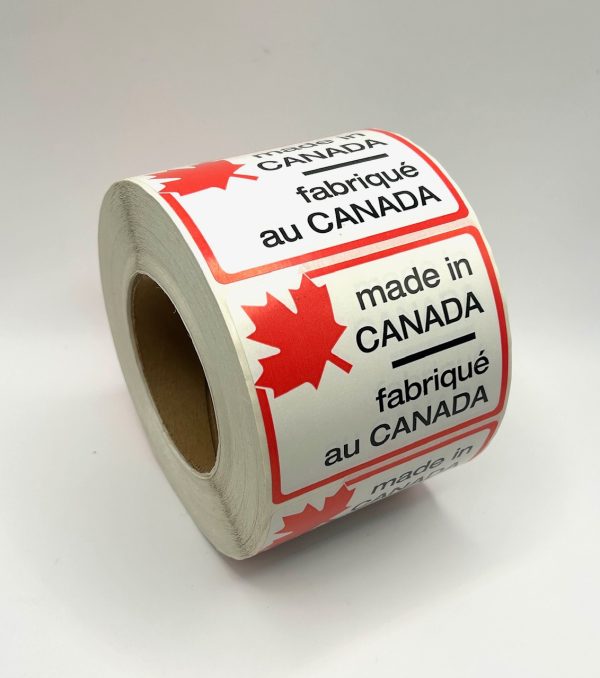 Made in Canada - 3" x 4" Rectangle - Black and Red on White - Image 2