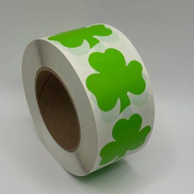 2.25x 2.25 green shamrock labels